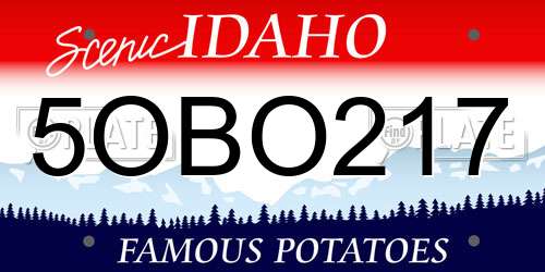 5OBO217 Idaho License Plate