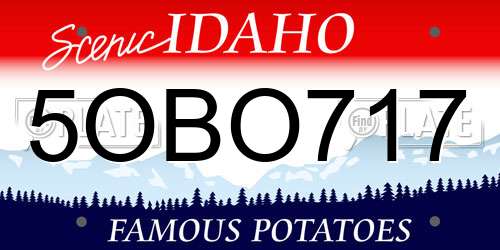 5OBO717 Idaho License Plate