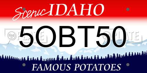 5OBT50 Idaho License Plate