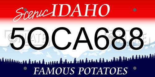 5OCA688 Idaho License Plate