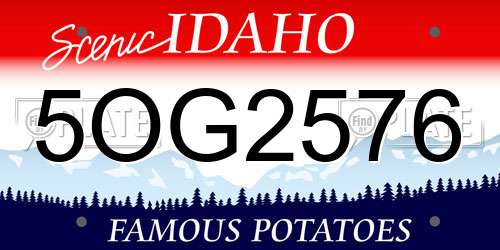 5OG2576 Idaho License Plate