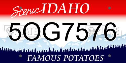5OG7576 Idaho License Plate