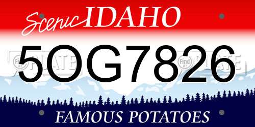 5OG7826 Idaho License Plate