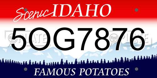 5OG7876 Idaho License Plate