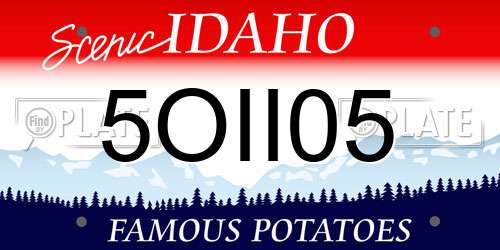 5OII05 Idaho License Plate