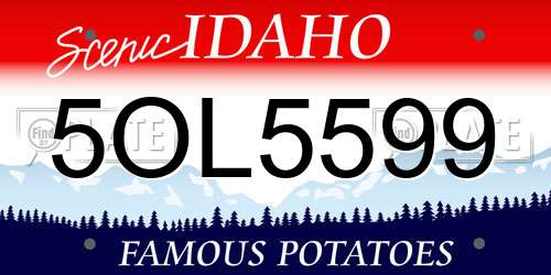 5OL5599 Idaho License Plate