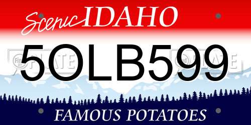 5OLB599 Idaho License Plate