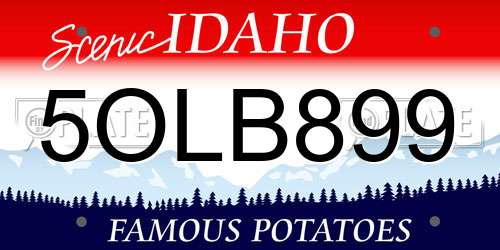 5OLB899 Idaho License Plate