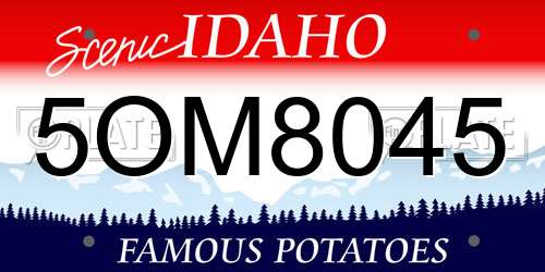 5OM8045 Idaho License Plate