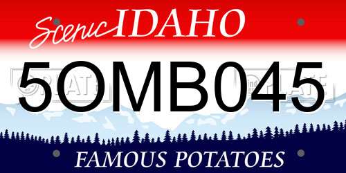 5OMB045 Idaho License Plate