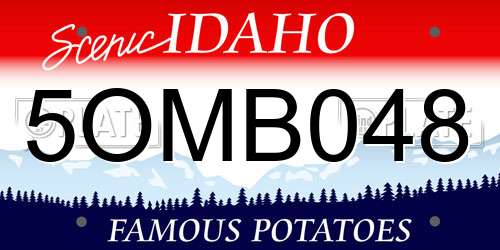 5OMB048 Idaho License Plate