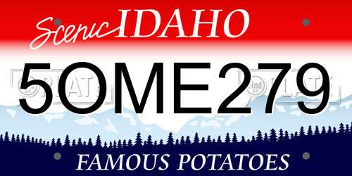 5OME279 Idaho License Plate