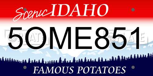5OME851 Idaho License Plate