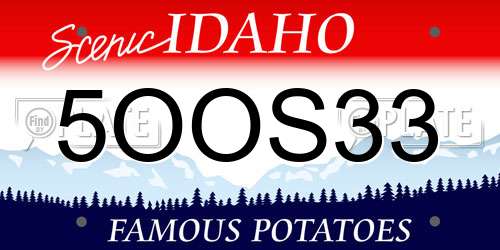 5OOS33 Idaho License Plate
