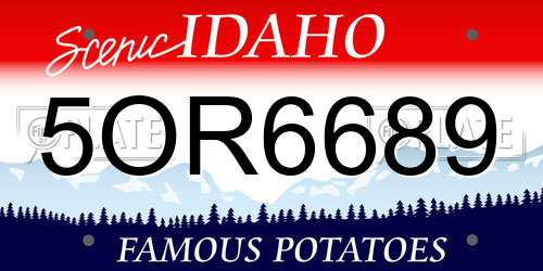 5OR6689 Idaho License Plate