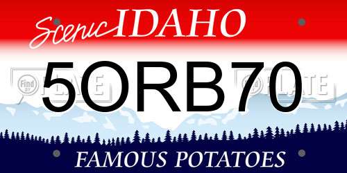 5ORB70 Idaho License Plate