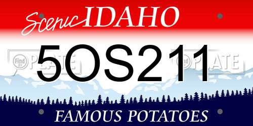 5OS211 Idaho License Plate