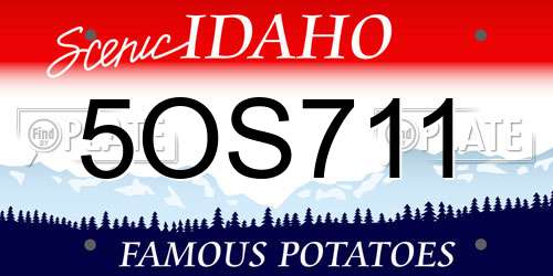 5OS711 Idaho License Plate