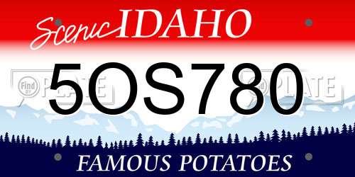 5OS780 Idaho License Plate