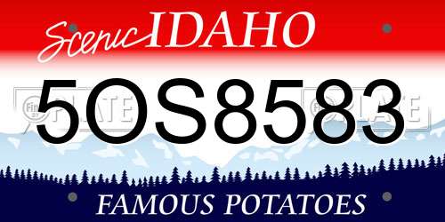 5OS8583 Idaho License Plate