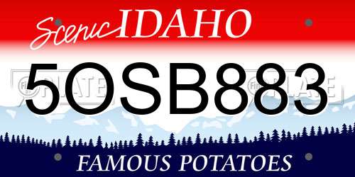 5OSB883 Idaho License Plate