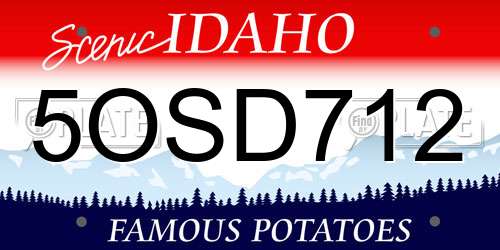 5OSD712 Idaho License Plate