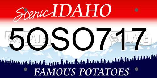 5OSO717 Idaho License Plate