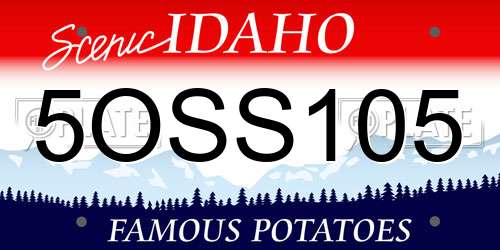 5OSS105 Idaho License Plate