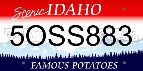 5OSS883 Idaho License Plate