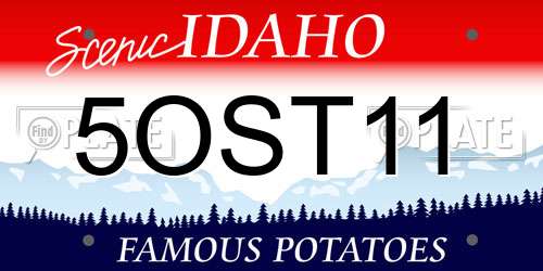 5OST11 Idaho License Plate