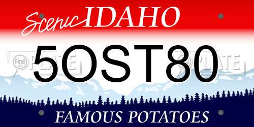 5OST80 Idaho License Plate