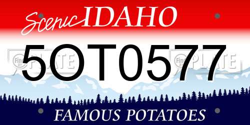 5OT0577 Idaho License Plate