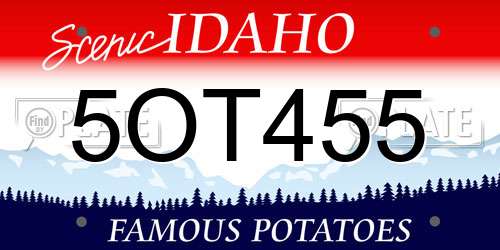 5OT455 Idaho License Plate