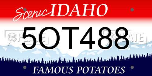 5OT488 Idaho License Plate