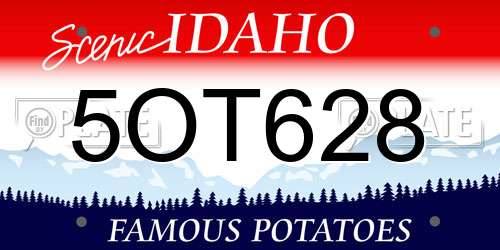 5OT628 Idaho License Plate
