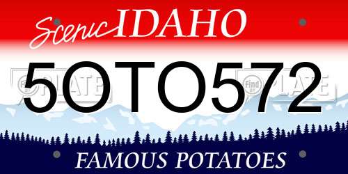 5OTO572 Idaho License Plate