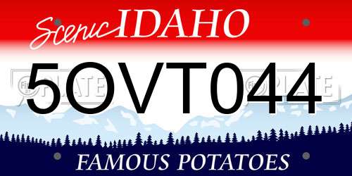 5OVT044 Idaho License Plate