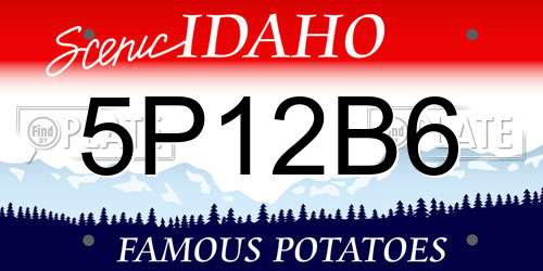 5P12B6 Idaho License Plate