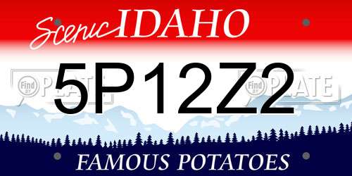 5P12Z2 Idaho License Plate