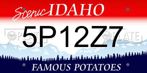 5P12Z7 Idaho License Plate