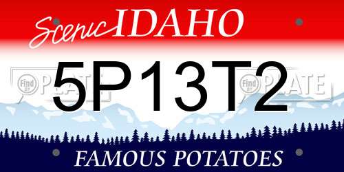 5P13T2 Idaho License Plate