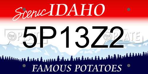 5P13Z2 Idaho License Plate