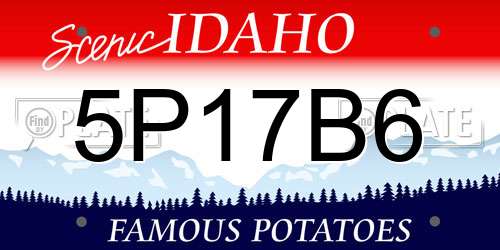 5P17B6 Idaho License Plate