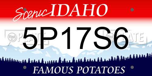 5P17S6 Idaho License Plate