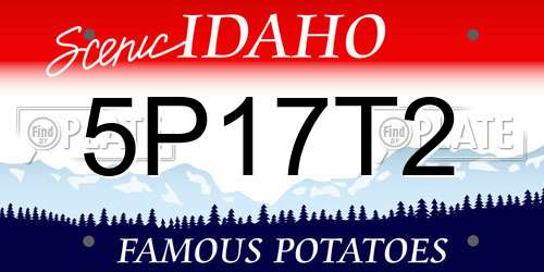 5P17T2 Idaho License Plate