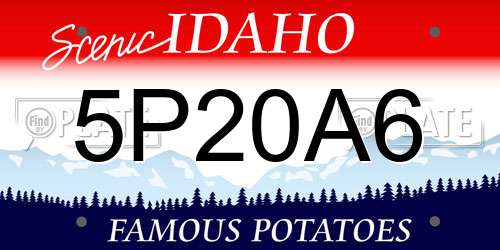 5P20A6 Idaho License Plate