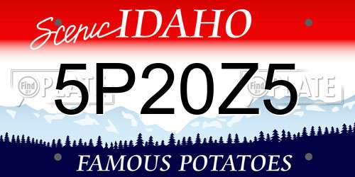5P20Z5 Idaho License Plate