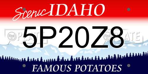 5P20Z8 Idaho License Plate