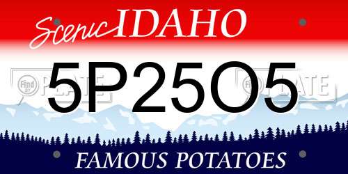 5P25O5 Idaho License Plate