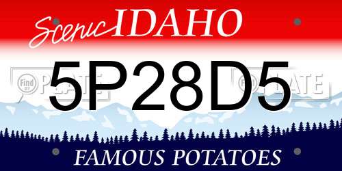5P28D5 Idaho License Plate